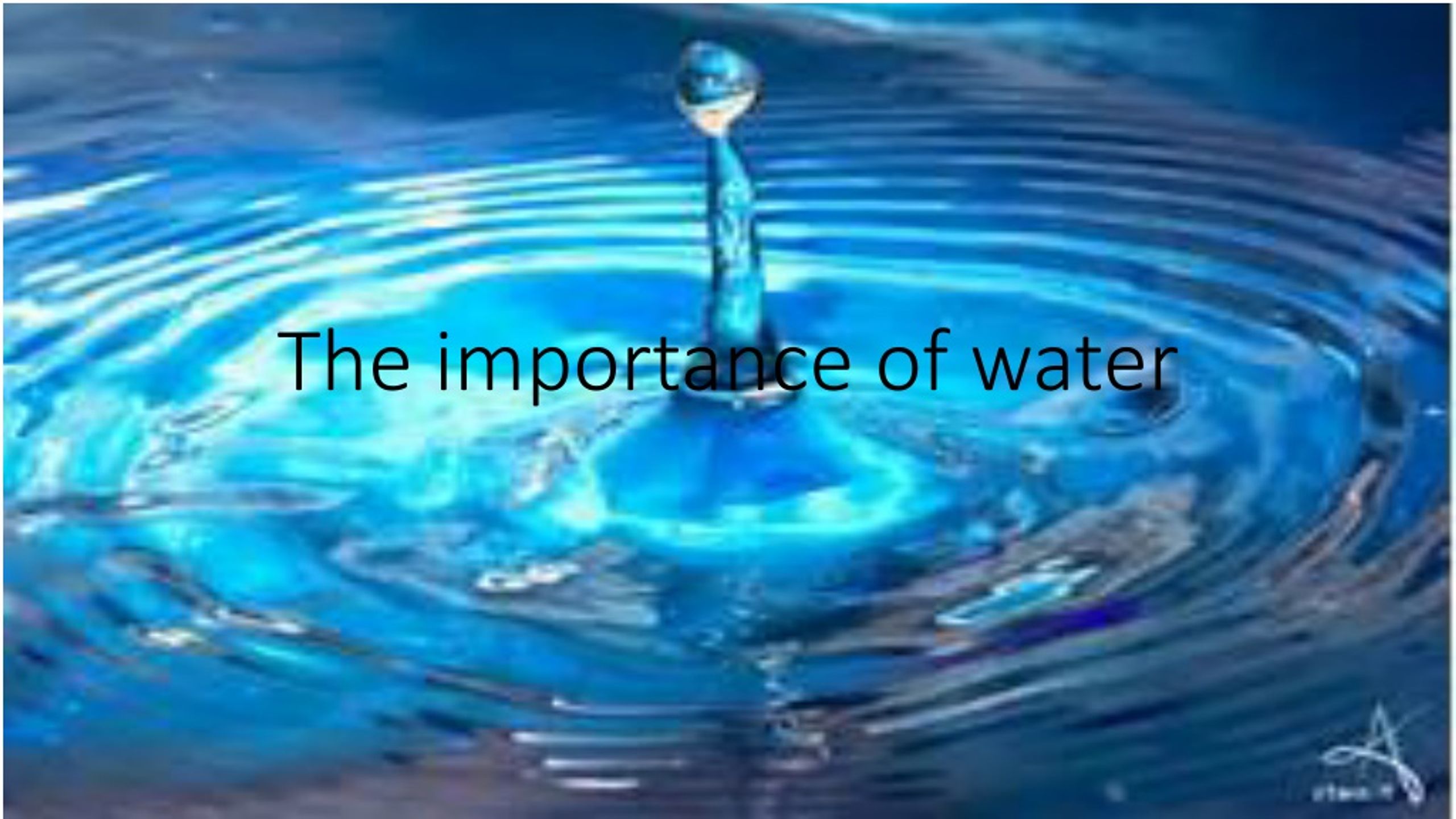 presentation on importance of water