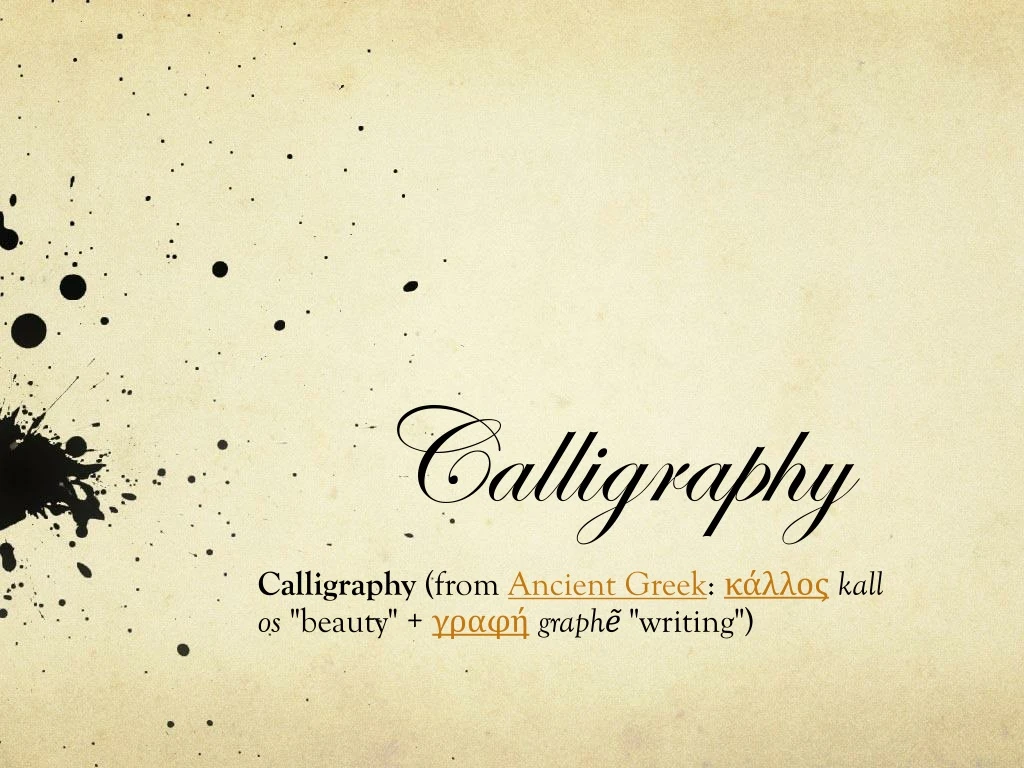 calligraphy n.