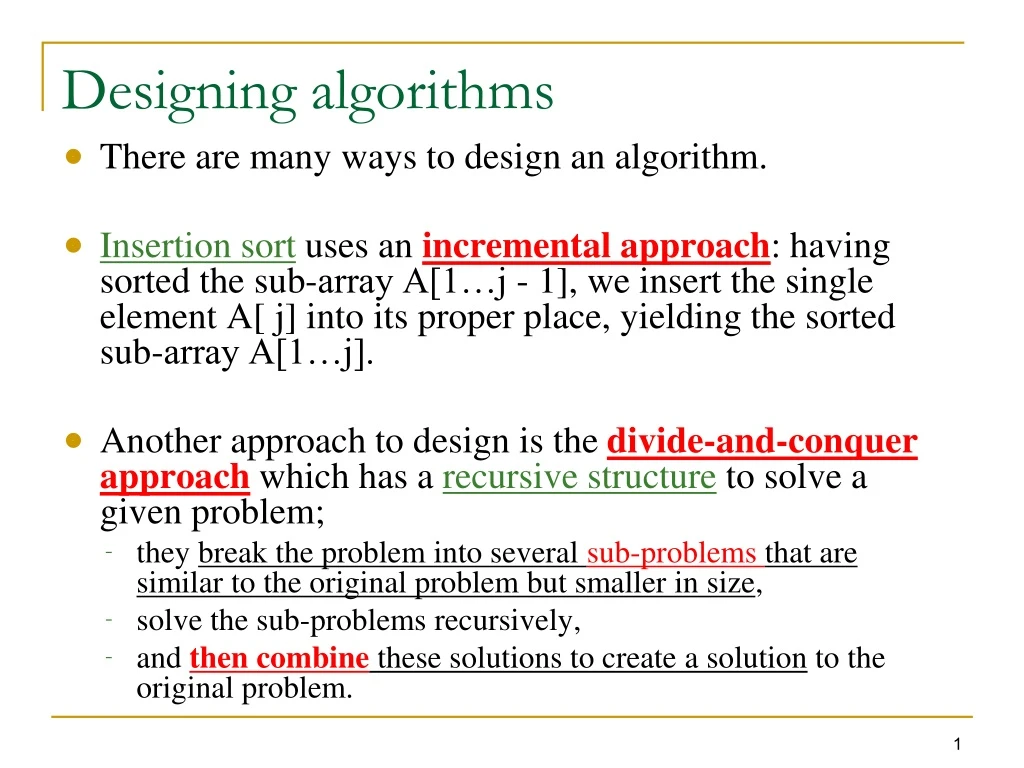 PPT - Designing algorithms PowerPoint Presentation, free download - ID ...