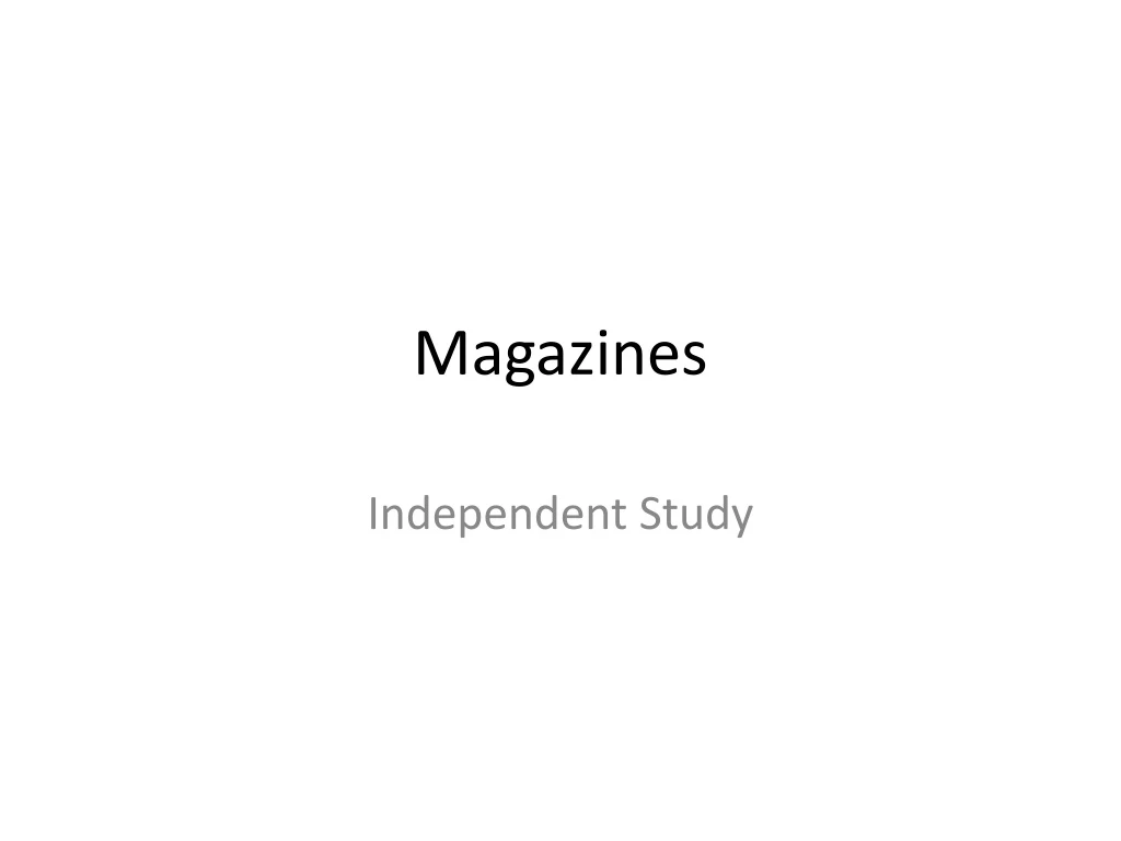 magazines n.