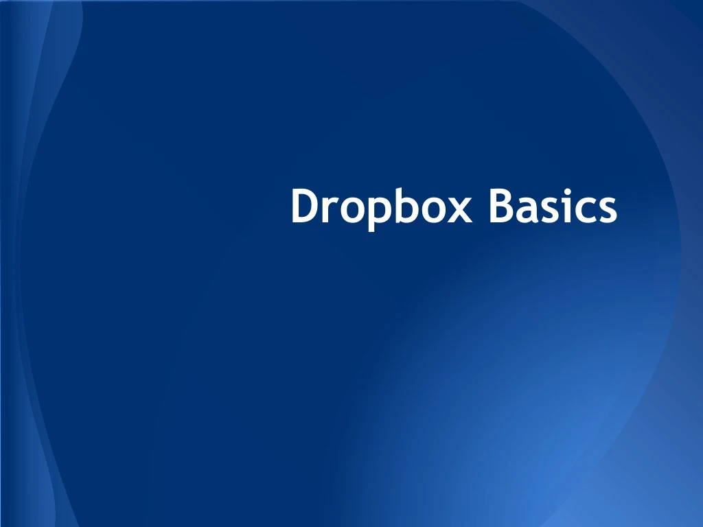 dropbox basics n.