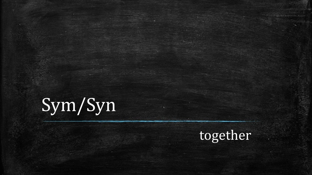 sym syn n.