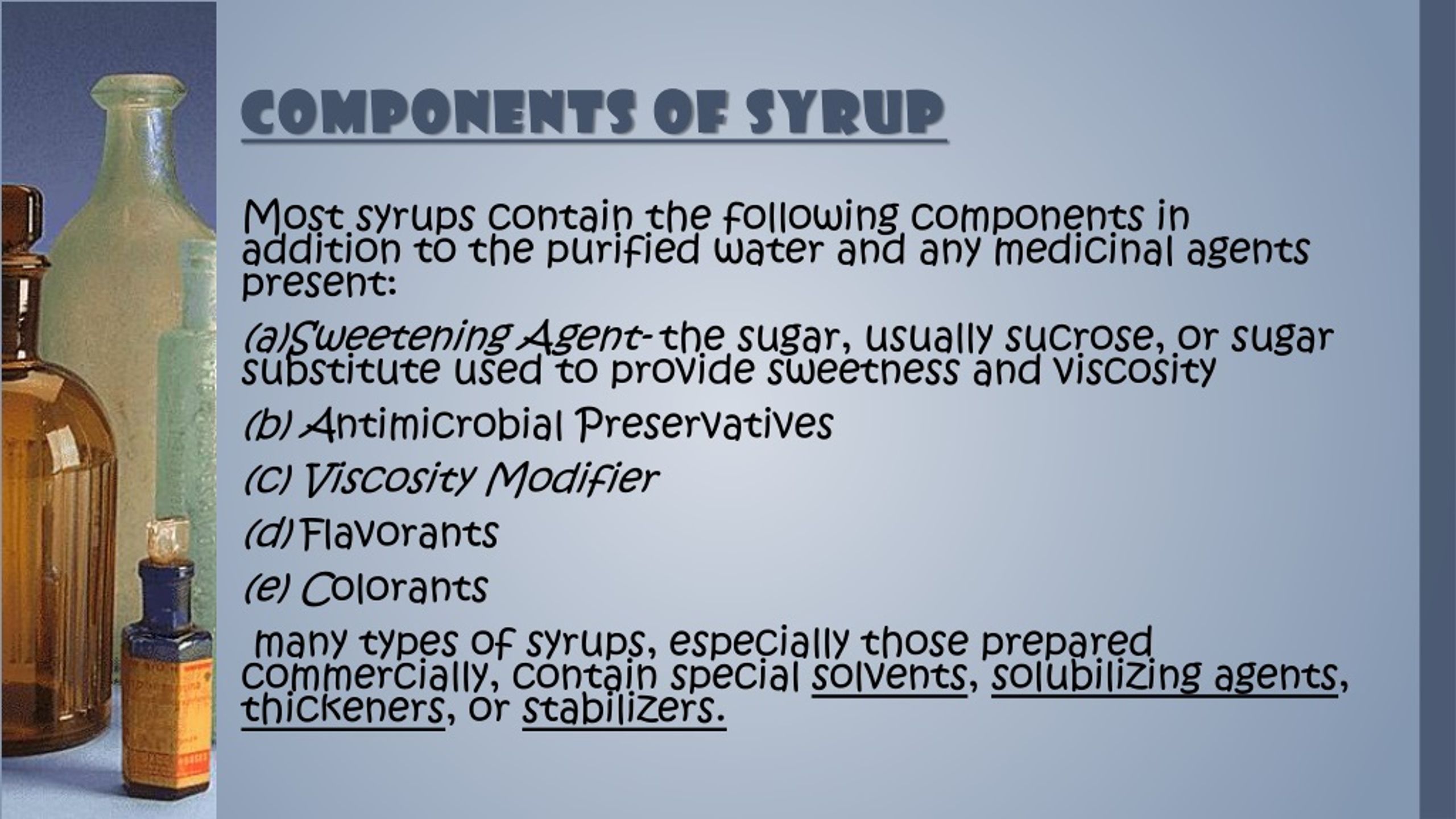 PPT PHARMACEUTICAL SYRUP PowerPoint Presentation, free download ID