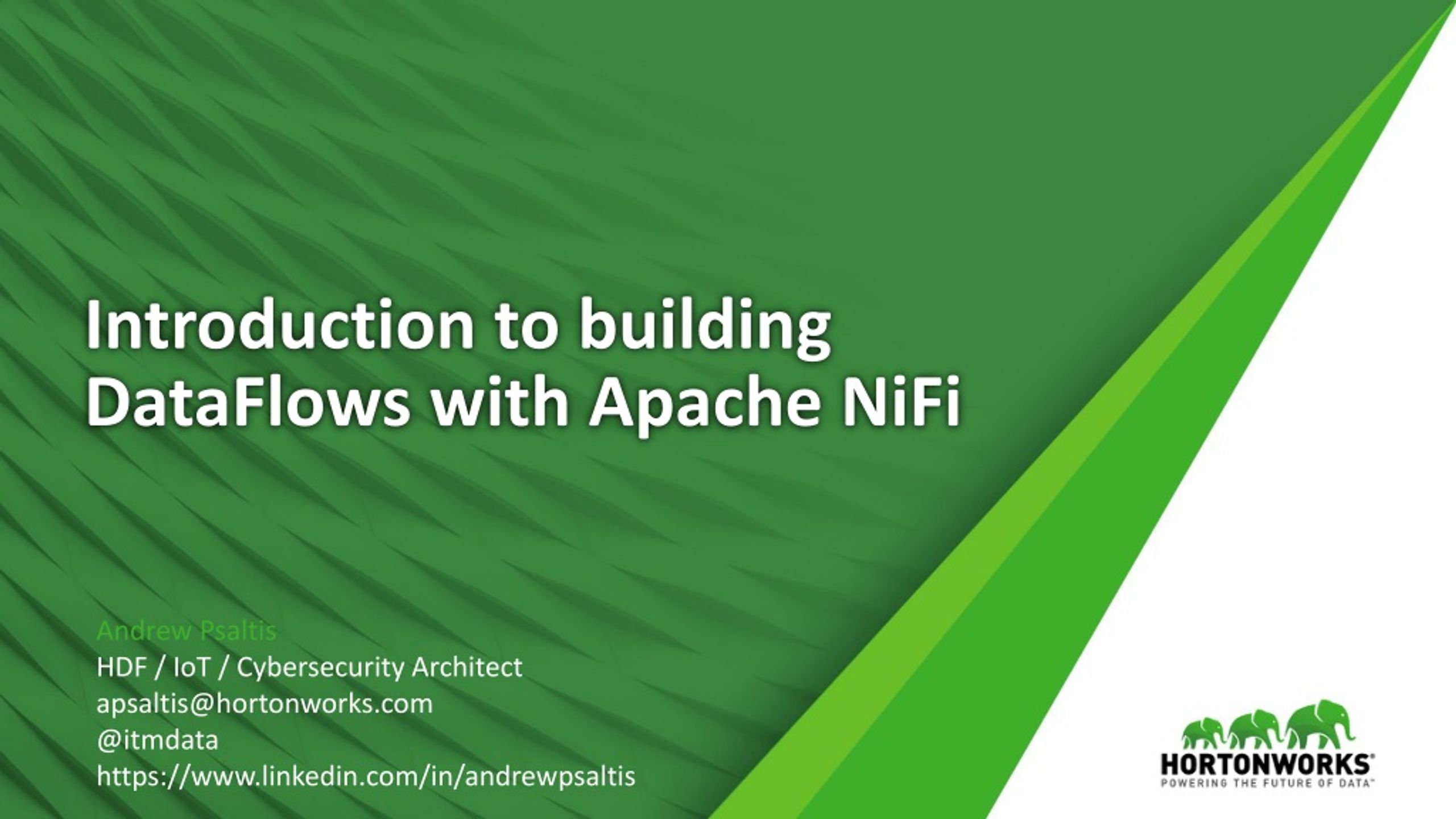 PPT - Introduction To Building DataFlows With Apache NiFi PowerPoint ...