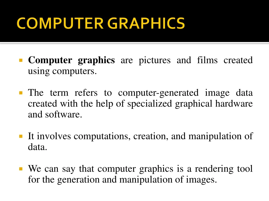 topics for presentation on computer graphics