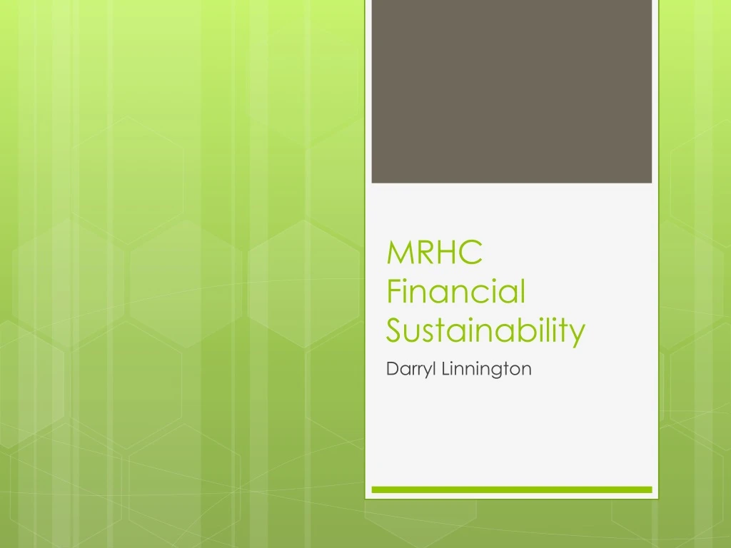 mrhc financial sustainability n.