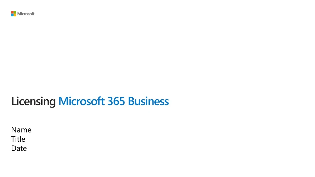 PPT - Licensing Microsoft 365 Business PowerPoint Presentation, Free ...