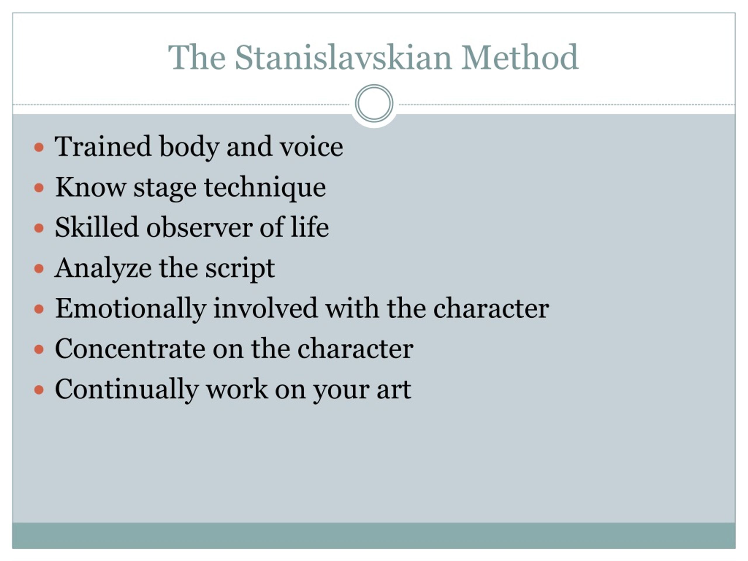 PPT The Art Of Acting Creating Reality On Stage PowerPoint 