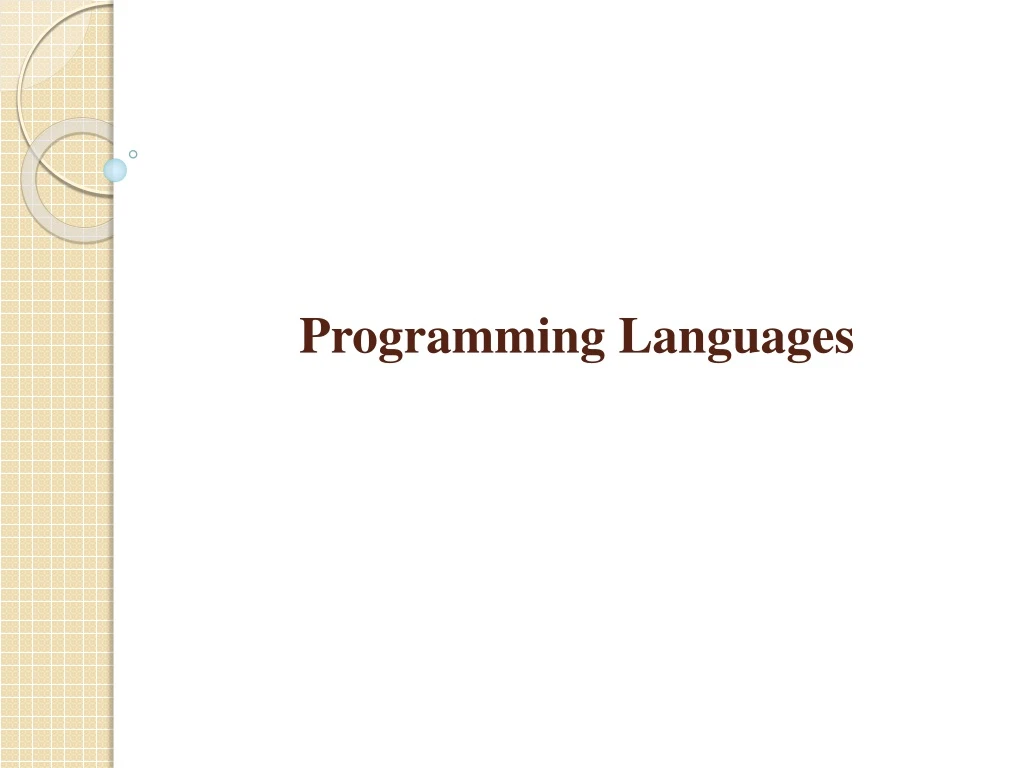 PPT - Programming Languages PowerPoint Presentation, free download - ID ...
