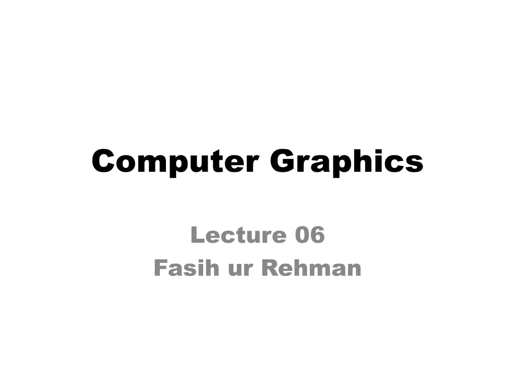 in computer presentation graphics