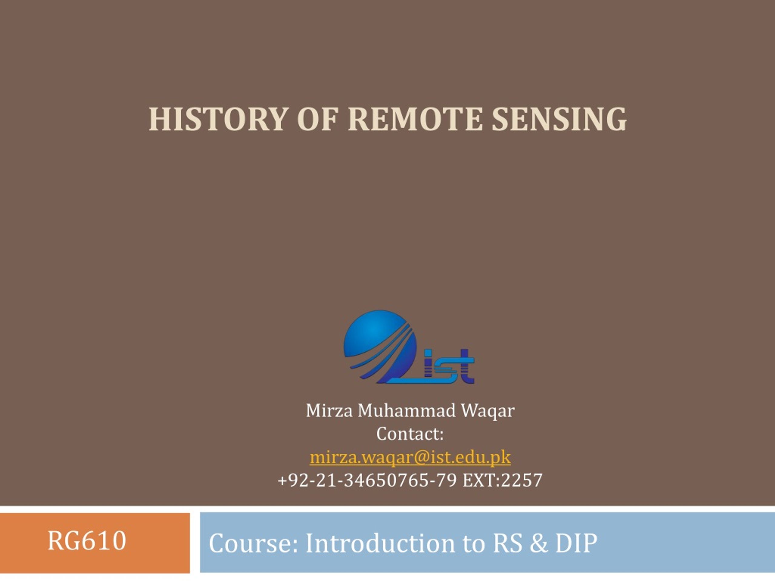 write an essay on history of remote sensing