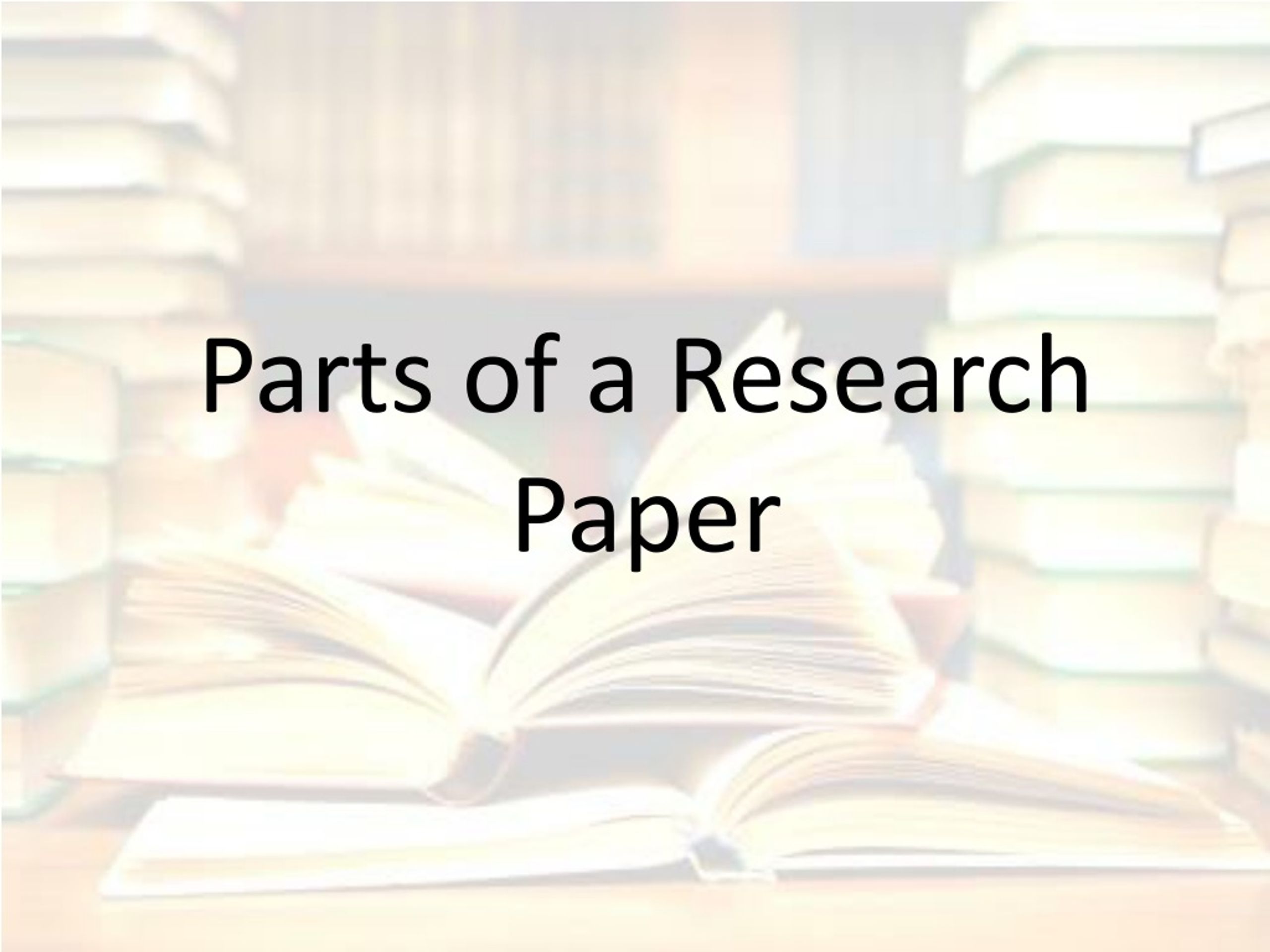 parts of research presentation