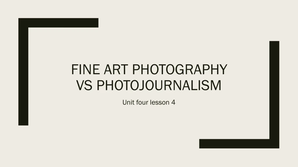 fine art photography vs photojournalism n.