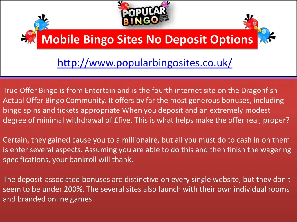 mobile bingo sites no deposit options n.