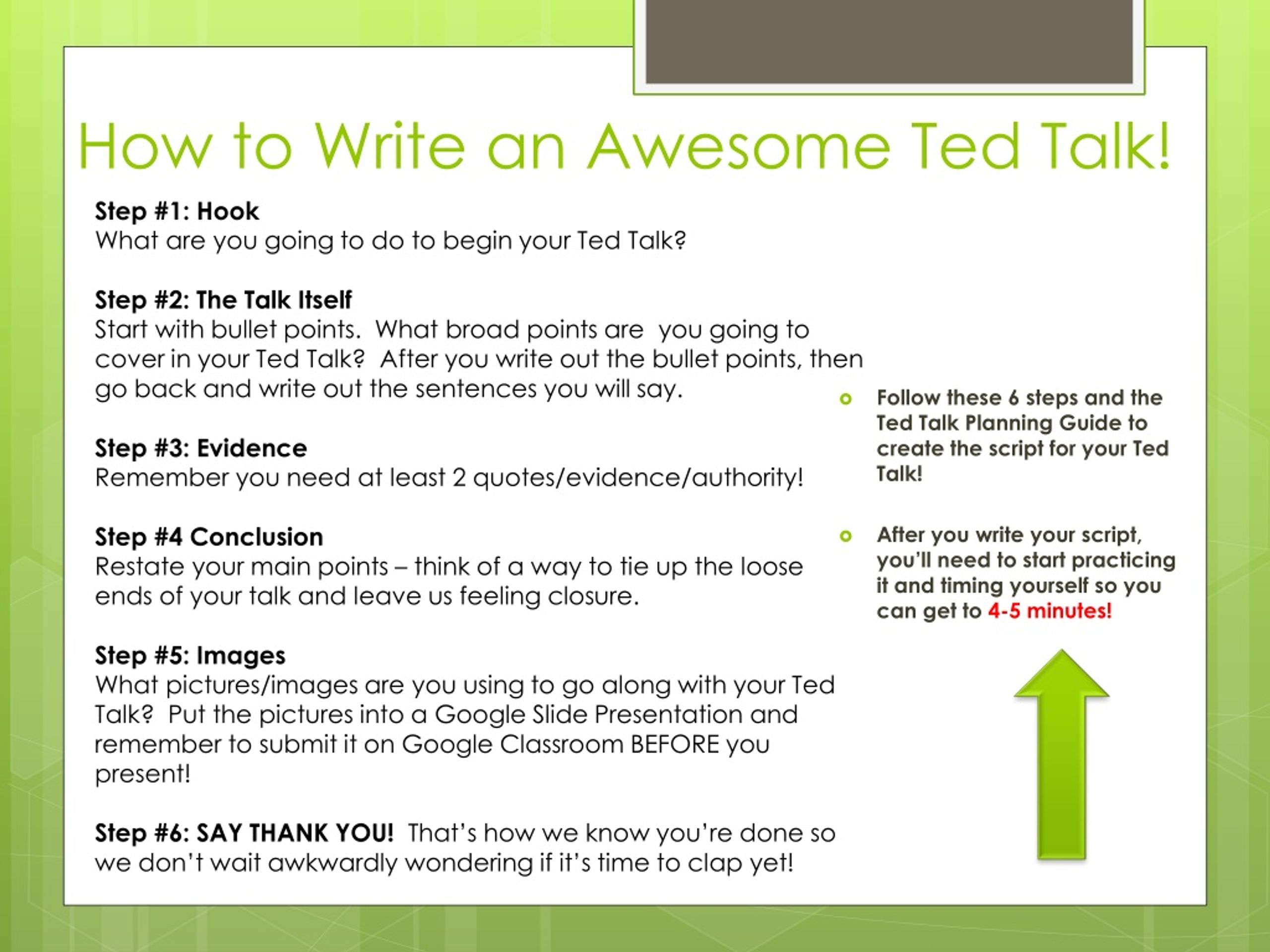 how to write a ted talk speech pdf