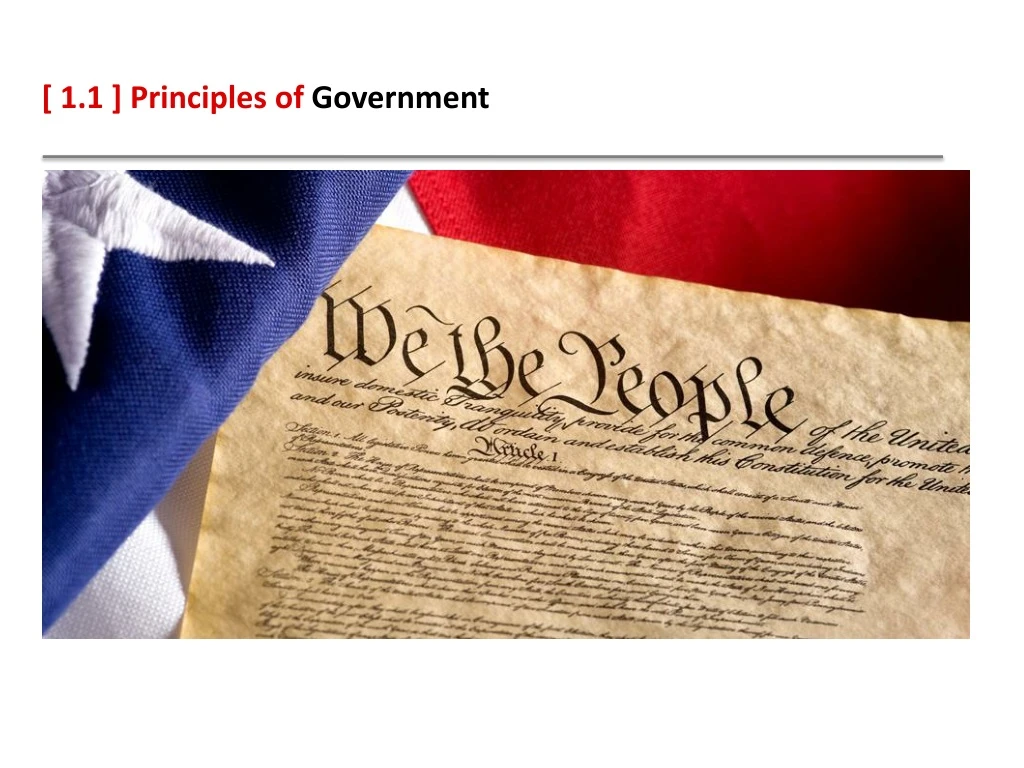 PPT - [ 1.1 ] Principles Of Government PowerPoint Presentation, Free ...