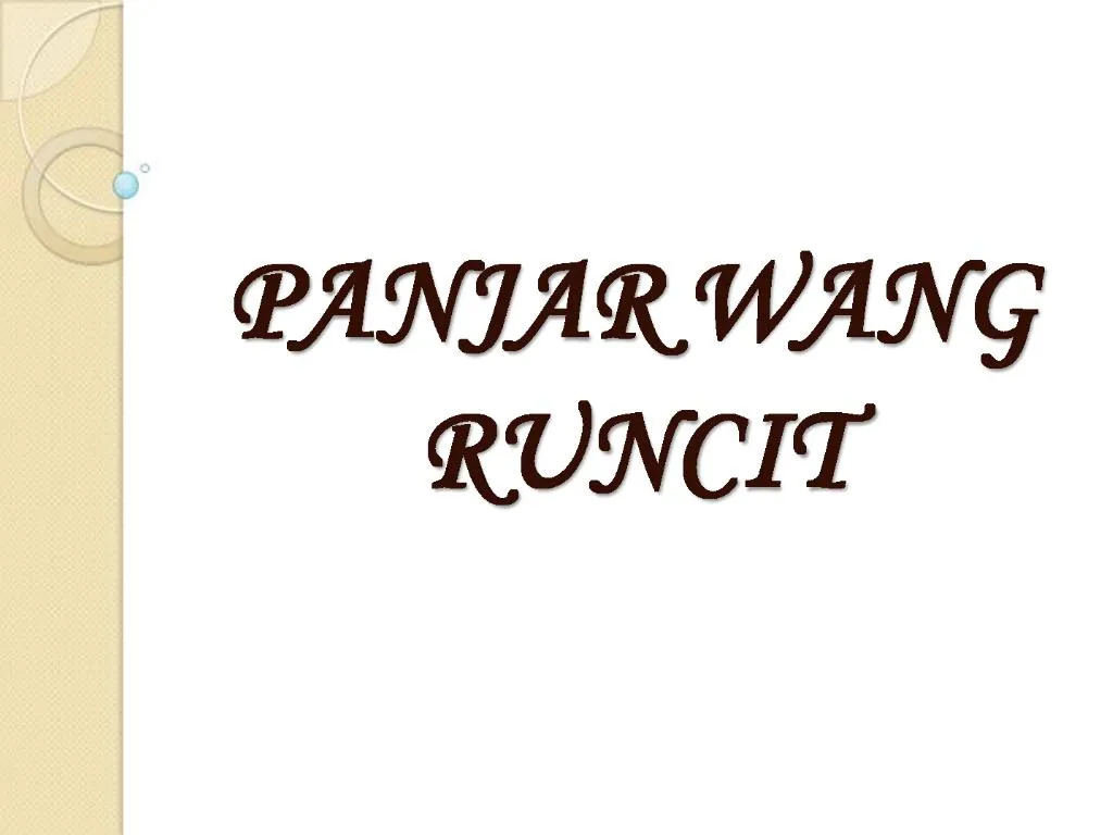 Ppt Panjar Wang Runcit Powerpoint Presentation Free Download Id 895907