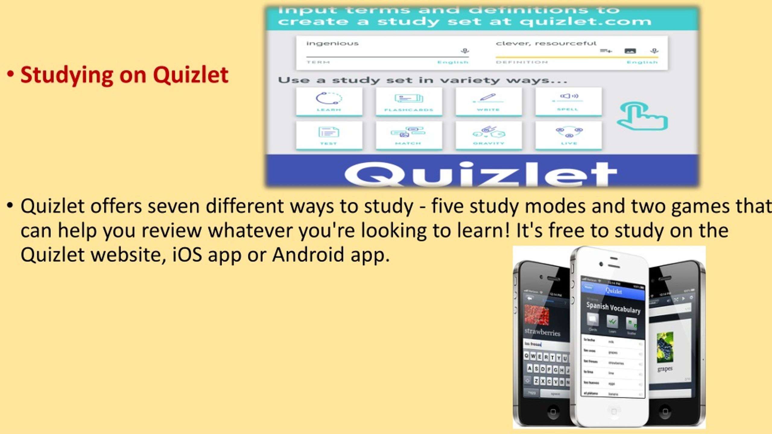 how is presentation technology used quizlet