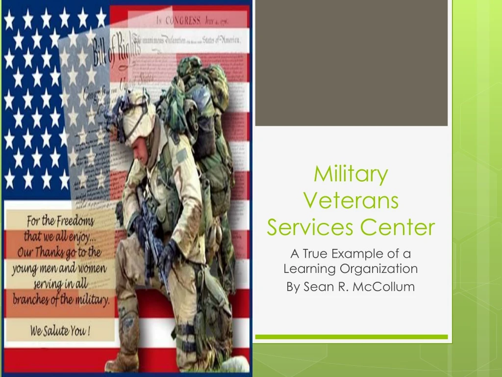 PPT - Military Veterans Services Center PowerPoint Presentation, free ...