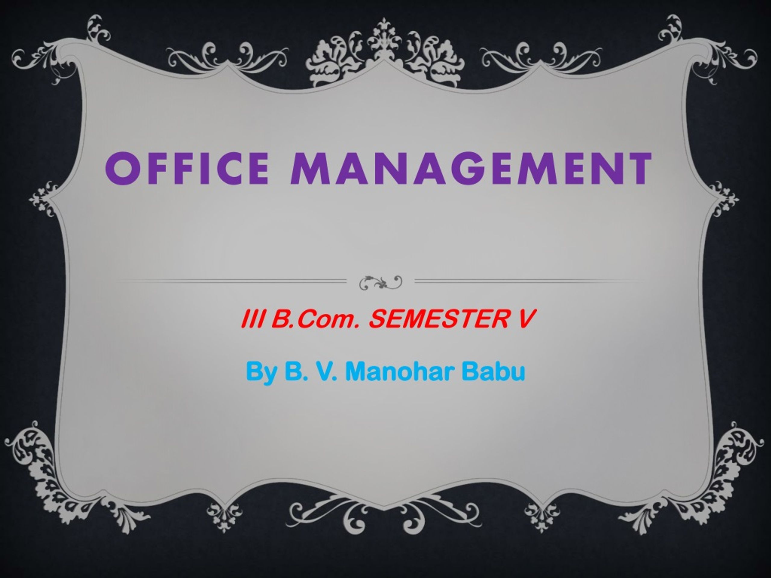 office management presentation ppt