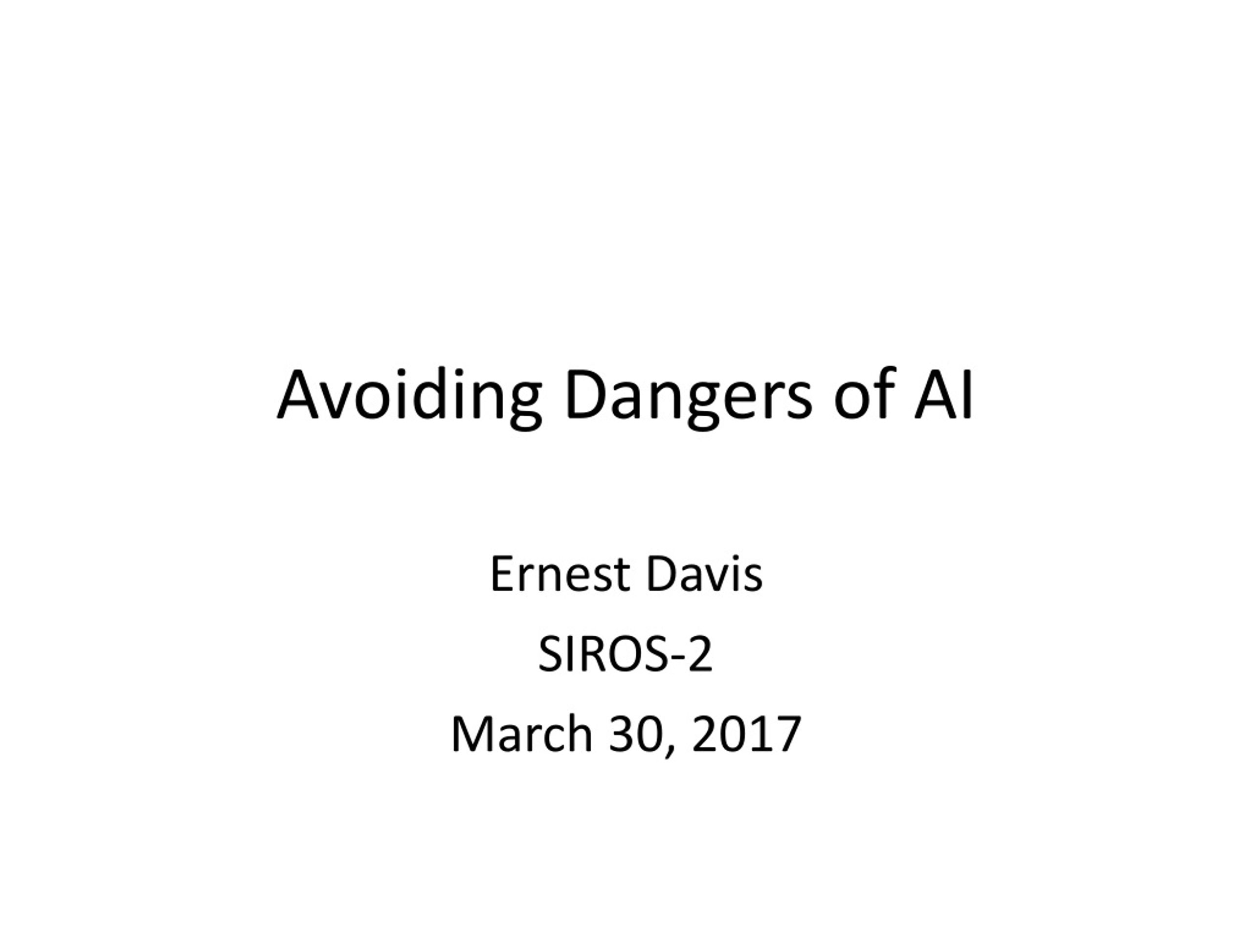 dangers of ai presentation