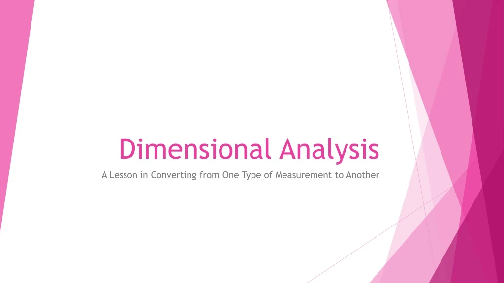 Ppt Dimensional Analysis Powerpoint Presentation Free Download Id