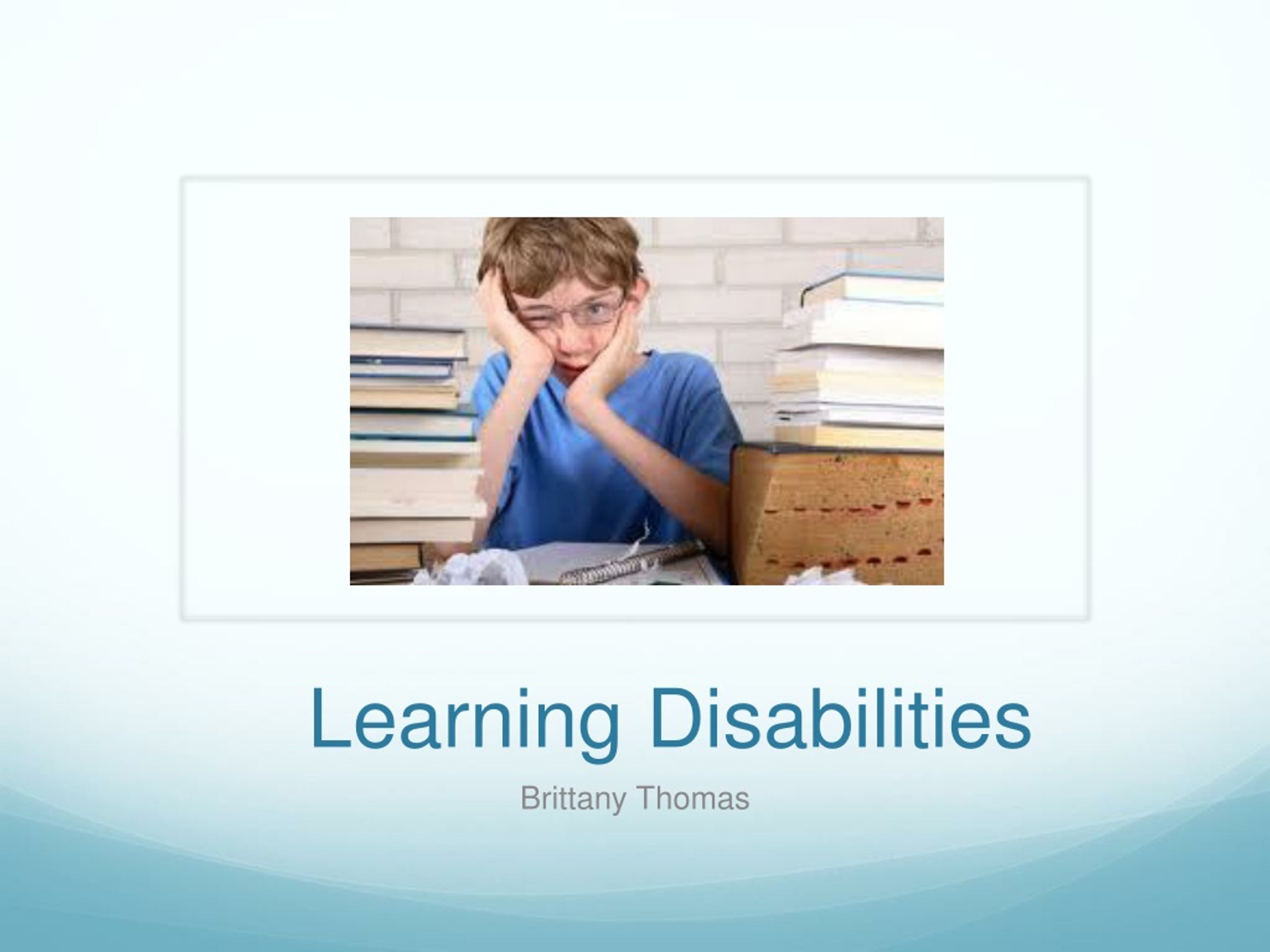 learning disabilities powerpoint presentation