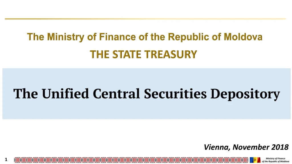 the ministry of finance of the republic of moldova n.