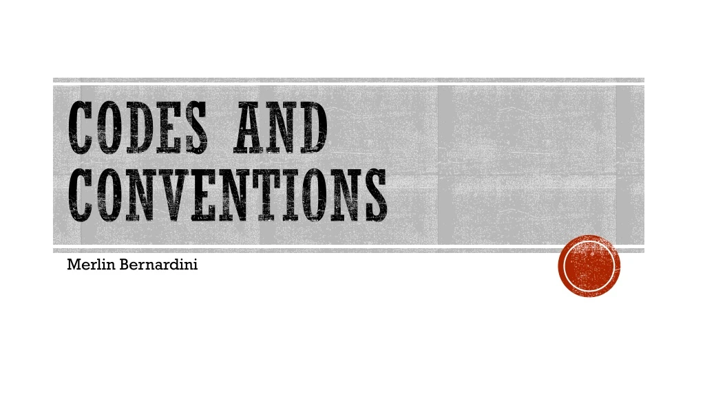 PPT - Codes and conventions PowerPoint Presentation, free download - ID ...