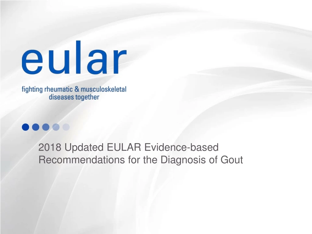 PPT - 2018 Updated EULAR Evidence-based Recommendations For The ...