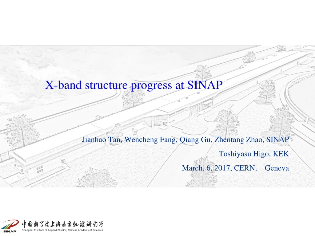 x band structure progress at sinap n.