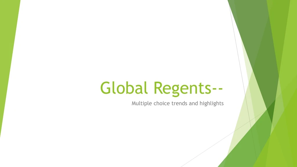 PPT Global Regents PowerPoint Presentation, free download ID8971002