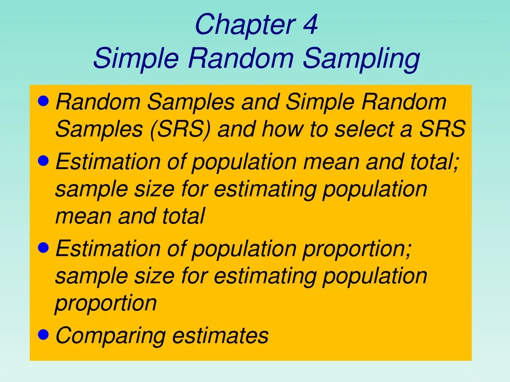 simple random sampling powerpoint presentation