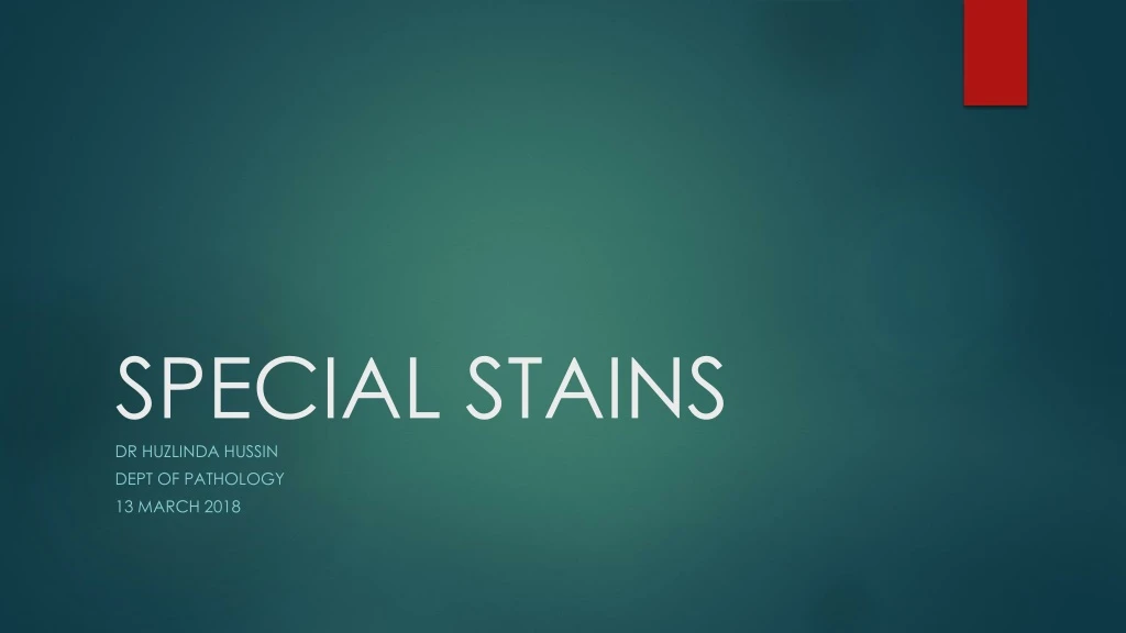 special stains n.