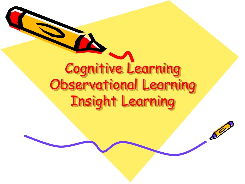 PPT - Cognitive Learning Observational Learning Insight Learning ...