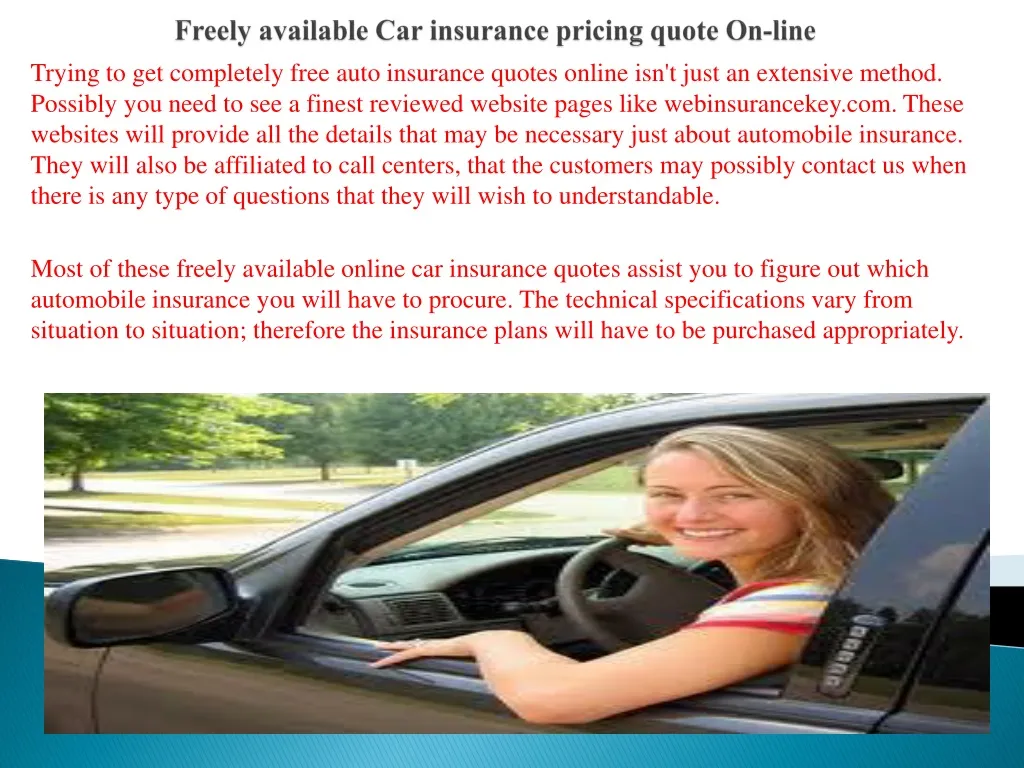 freely available car insurance pricing quote on line n.