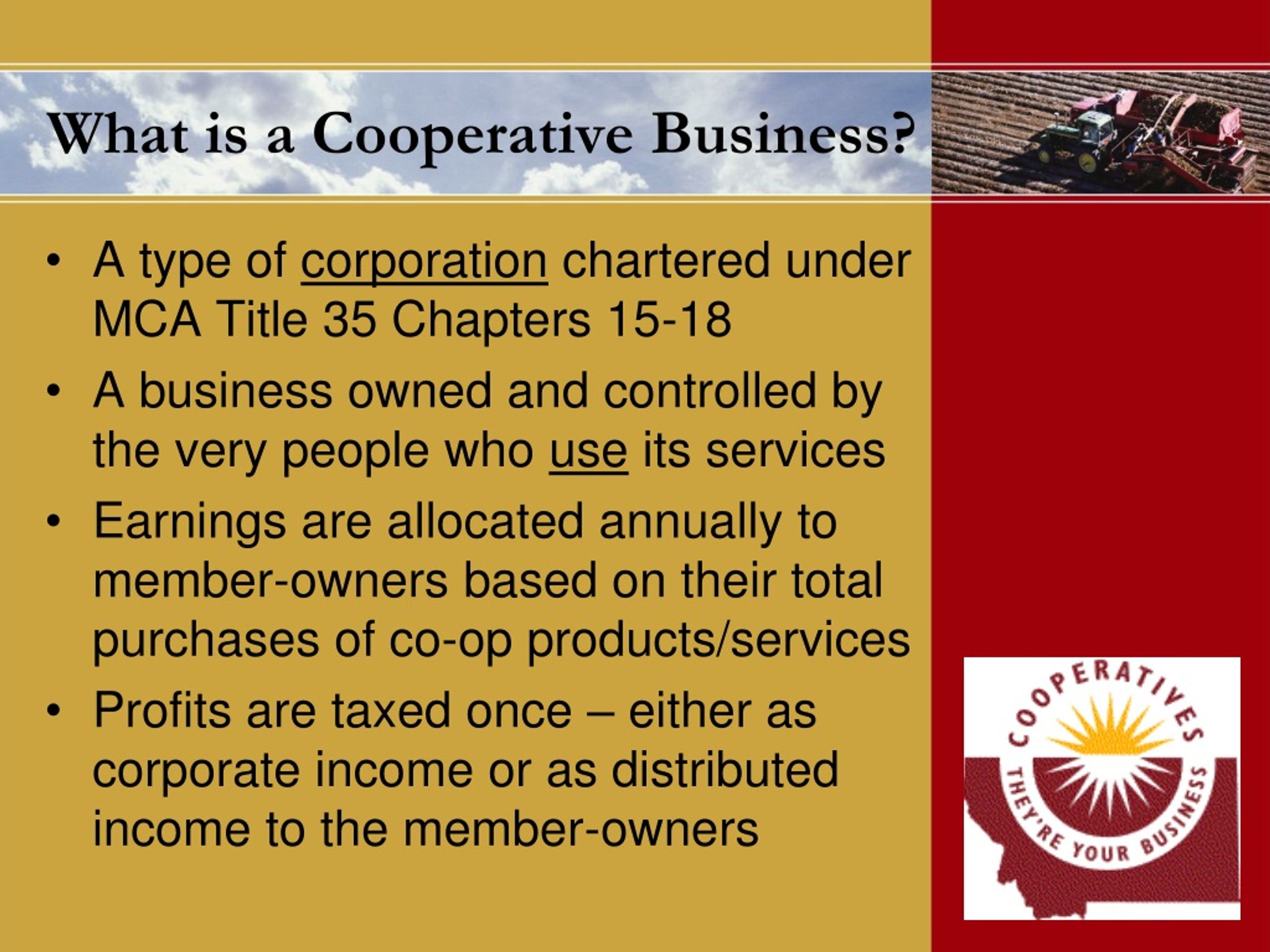 PPT An Introduction To The Cooperative Business Model PowerPoint 