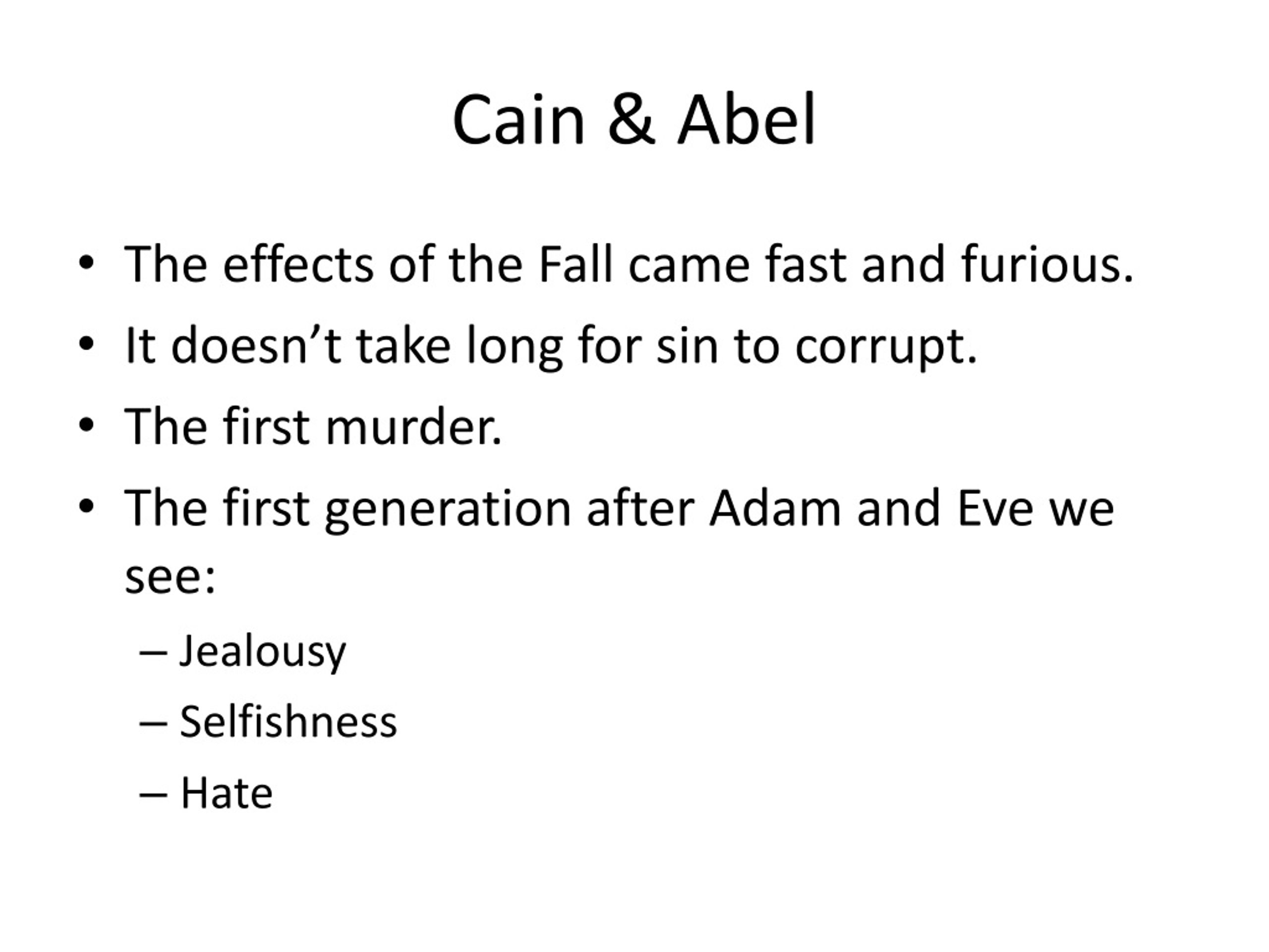 cain and abel summary offering