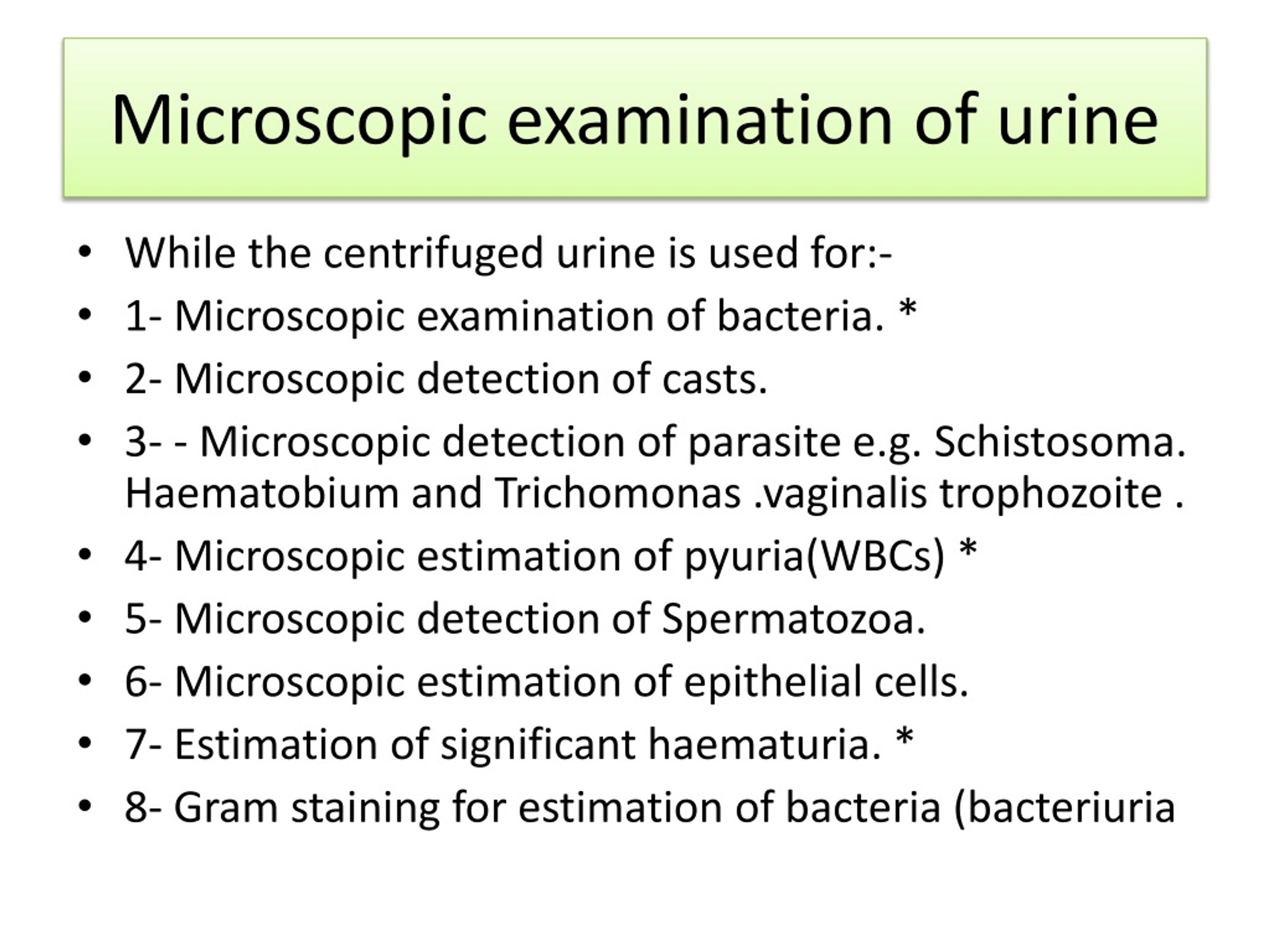 Ppt General Urine Examination Microscopic Examination Of Urine Powerpoint Presentation Id 6506