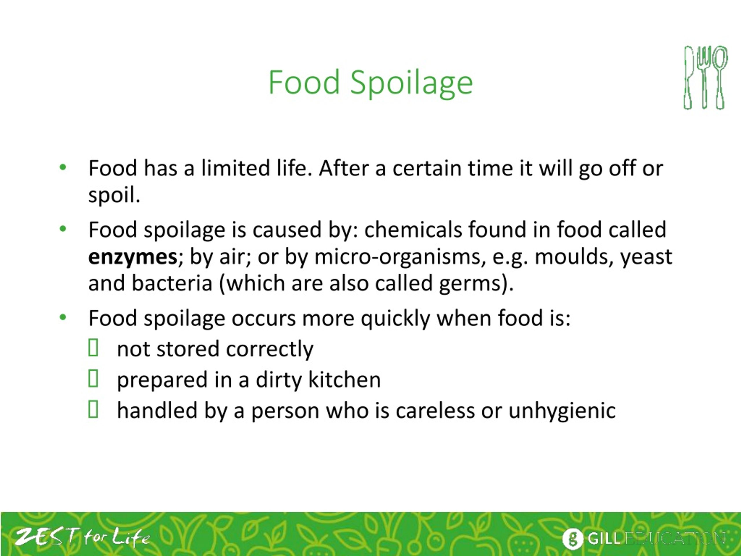 ppt presentation on food spoilage