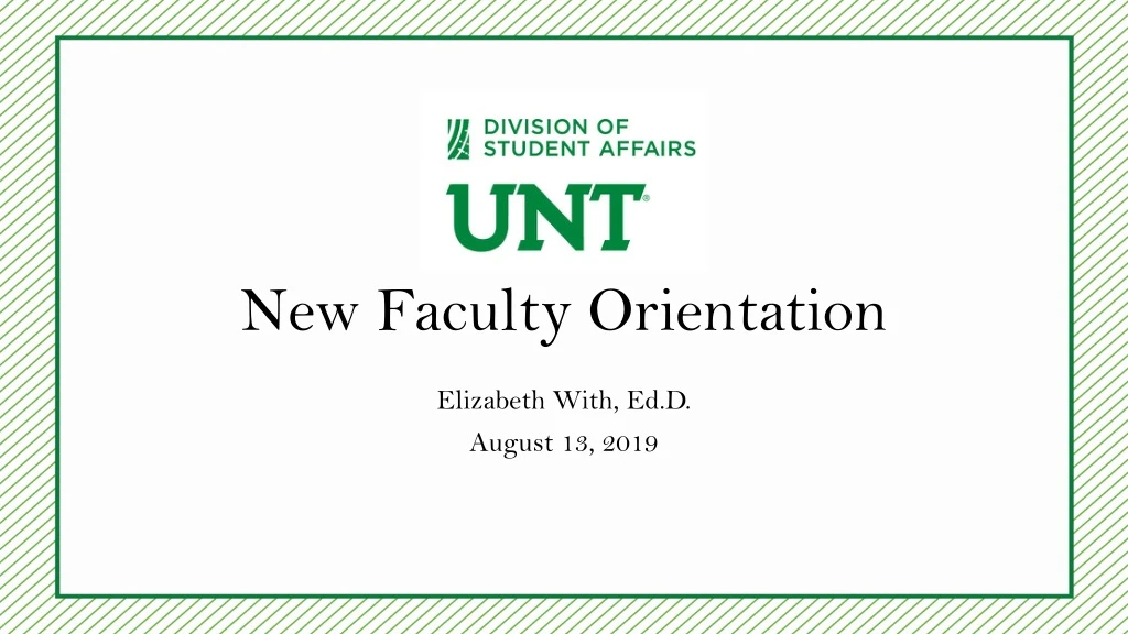 new faculty orientation n.
