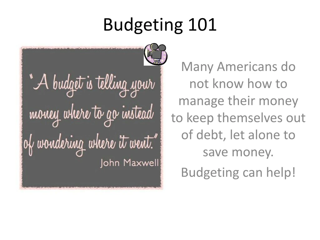 budgeting 101 powerpoint presentation