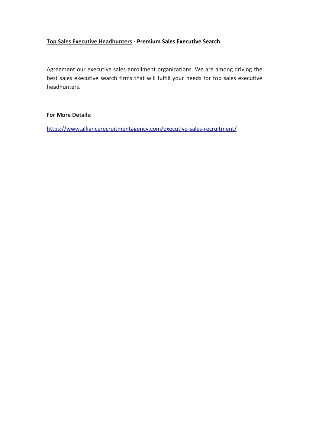 top sales executive headhunters premium sales n.