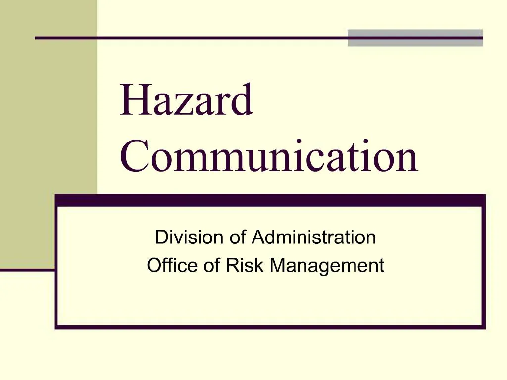 PPT - Hazard Communication PowerPoint Presentation, Free Download - ID ...