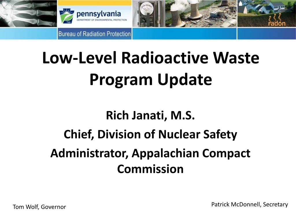 PPT LowLevel Radioactive Waste Program Update PowerPoint