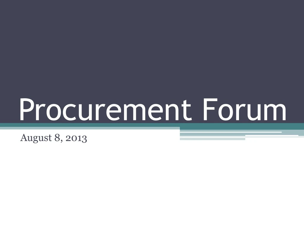 procurement forum n.