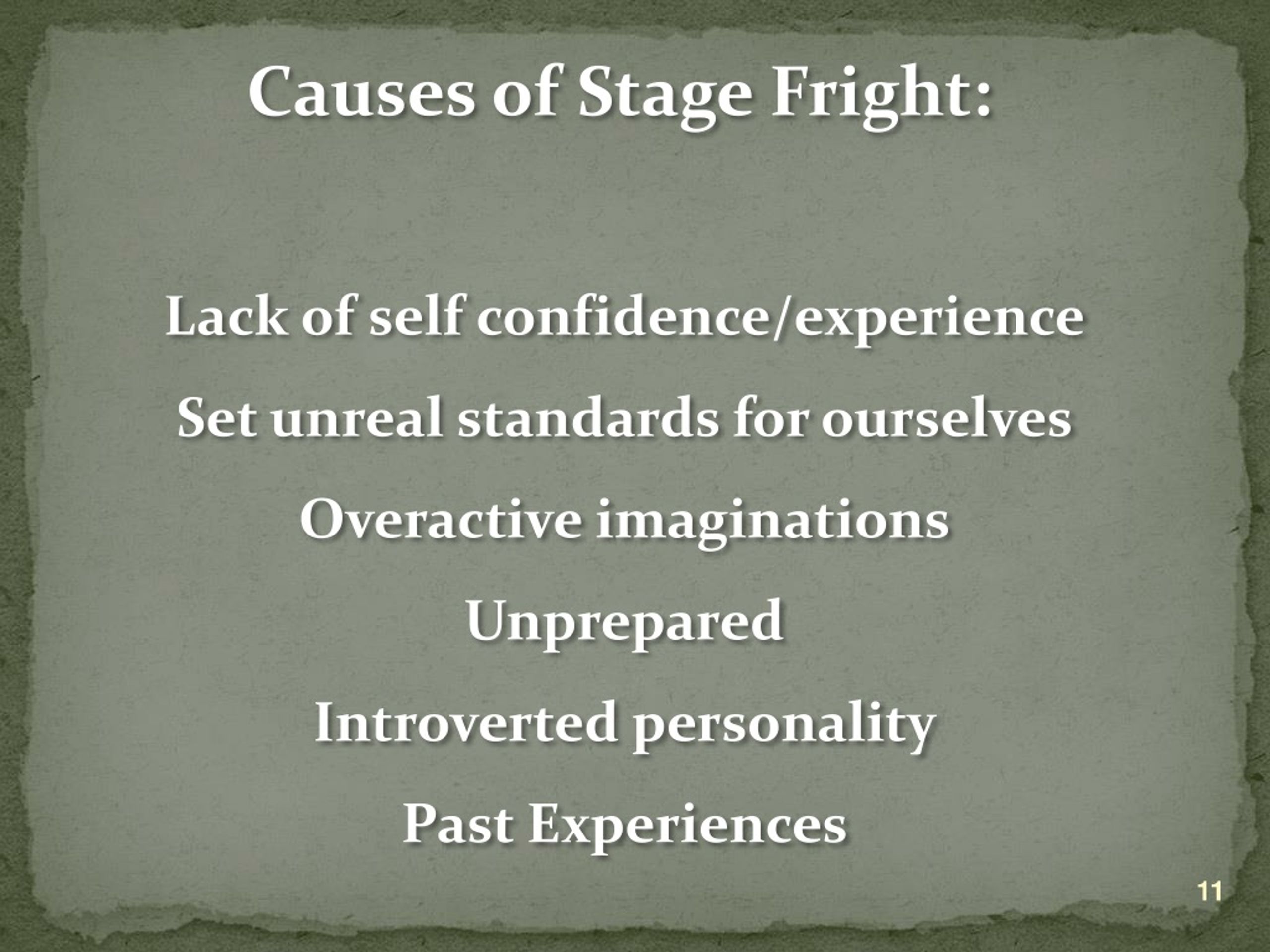 Ppt - Stage Fright Powerpoint Presentation, Free Download - Id:8989722