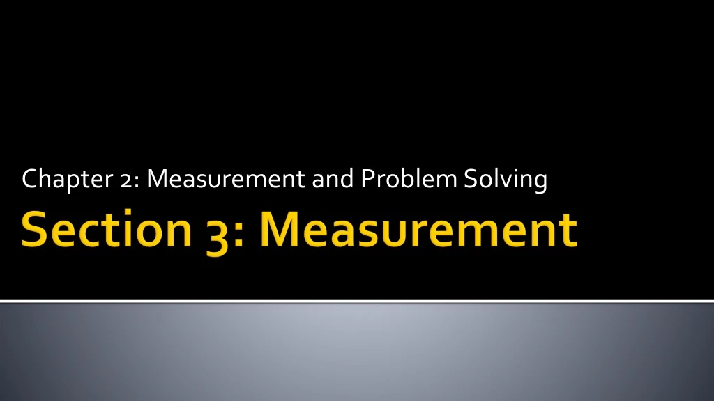chapter 2 measurement and problem solving n.