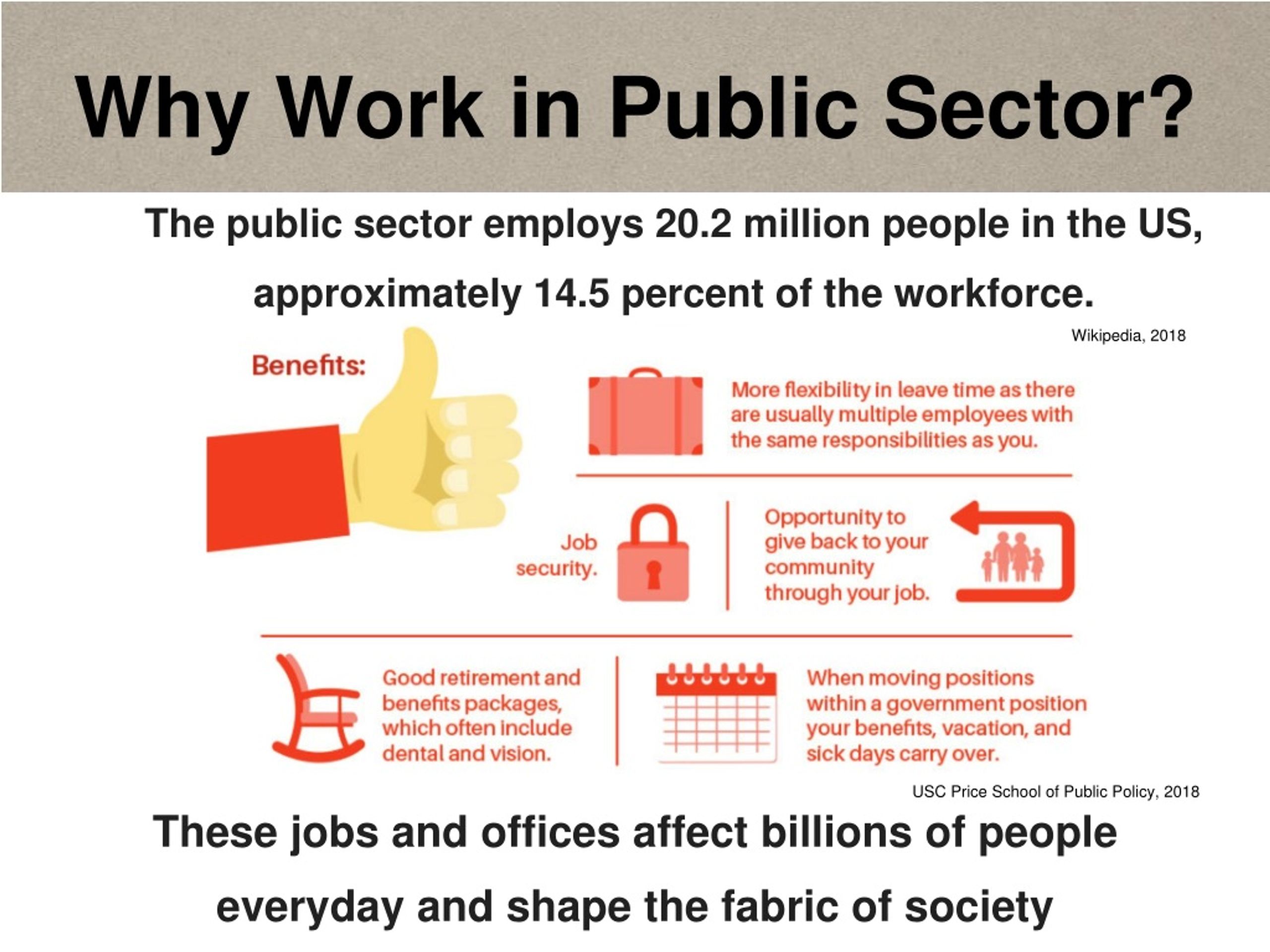 Benefits of public sector jobs