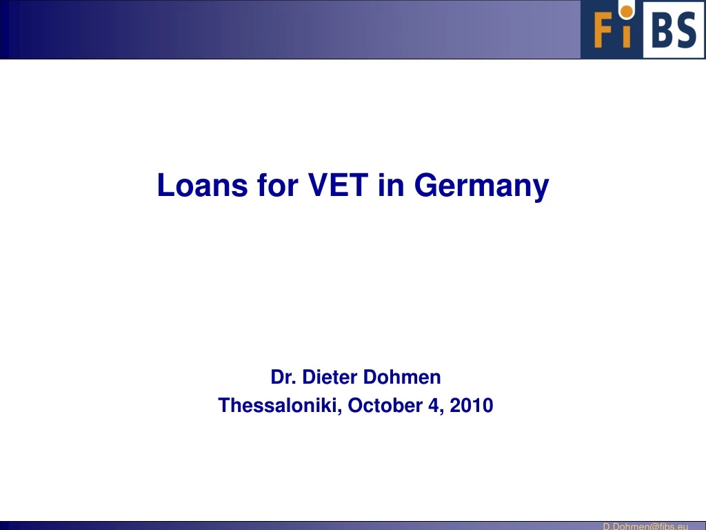 loans for vet in germany n.